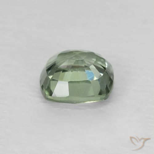 Zaffiro Verde chiaro naturale da 0.65 ct, Cuscino, VS