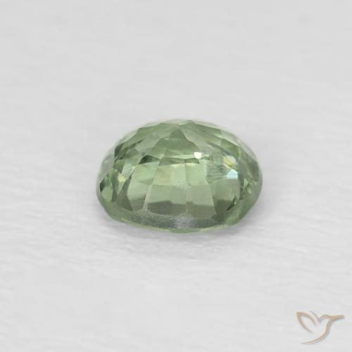 Zaffiro Verde pallido naturale da 0.43 ct, Cuscino, VS