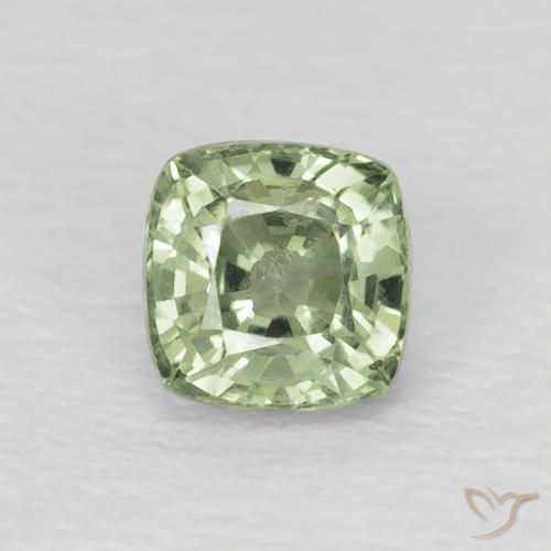 0.69ct Naturale Verde Salvia Chiaro Zaffiro, Cuscino, VS, Photo A