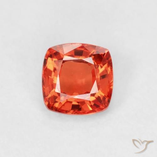 0.45ct Naturale Rosso medio Zaffiro, Cuscino, VVS-VS