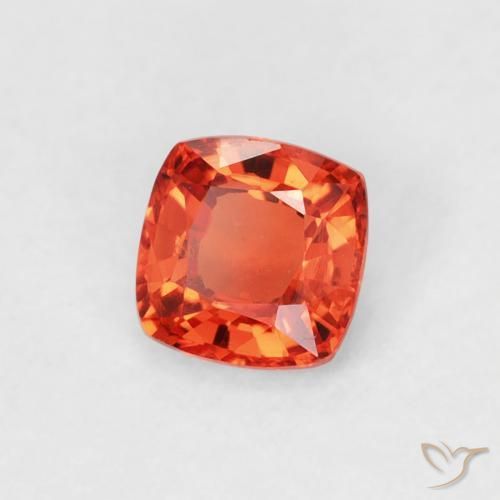 Zaffiro Rosso medio naturale da 0.45 ct, Cuscino, VVS-VS