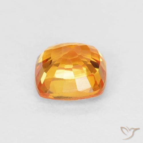 Zaffiro Arancio Medio naturale da 0.71 ct, Cuscino, VVS-VS