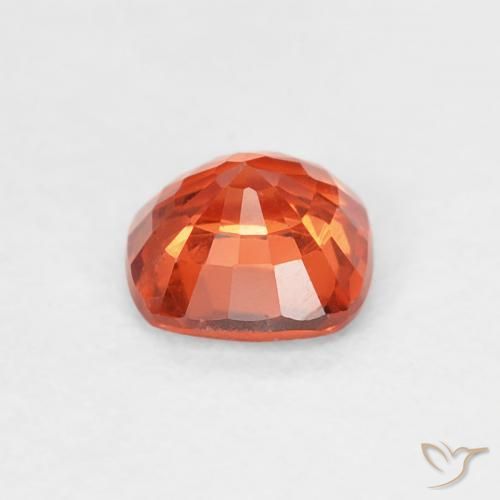 Zaffiro Arancione rossastra naturale da 0.58 ct, Cuscino, VS