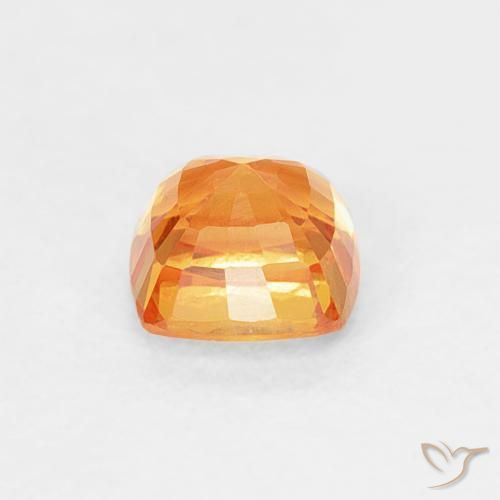 Zaffiro Arancio Medio naturale da 0.60 ct, Cuscino, VVS-VS