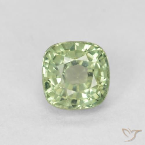 0.55ct Naturale Verde salvia molto chiaro Zaffiro, Cuscino, VVS