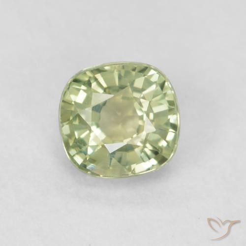 0.57ct Naturale Verde salvia molto chiaro Zaffiro, Cuscino, VVS-VS