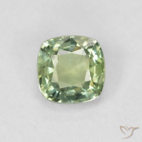 0.48ct Naturale Verde Salvia Chiaro Zaffiro, Cuscino, VVS-VS