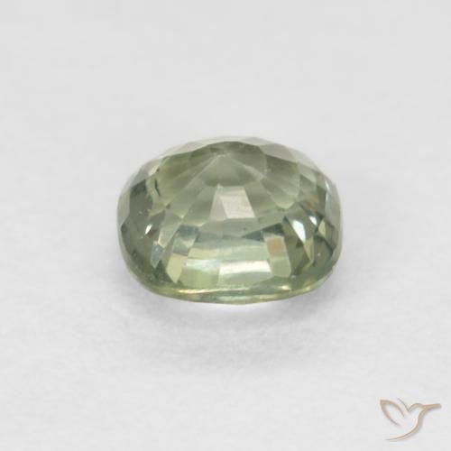 Zaffiro Verde Salvia Chiaro naturale da 0.58 ct, Cuscino, VVS-VS
