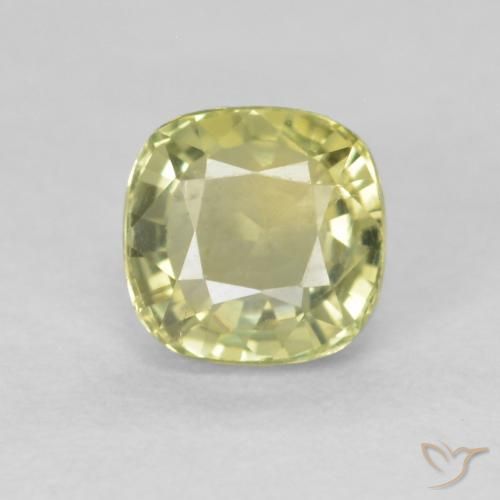 0.64ct Naturale Verde chiaro Zaffiro, Cuscino, VVS-VS