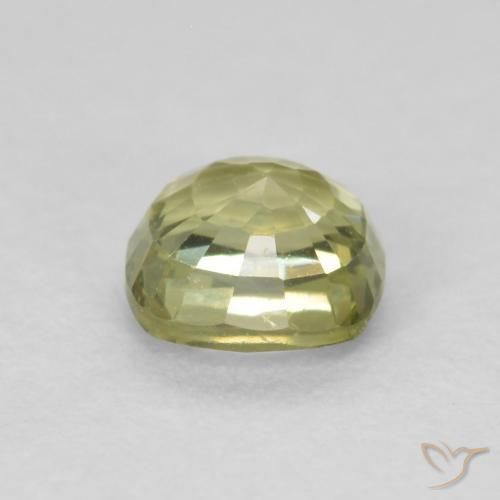 Zaffiro Verde chiaro naturale da 0.64 ct, Cuscino, VVS-VS