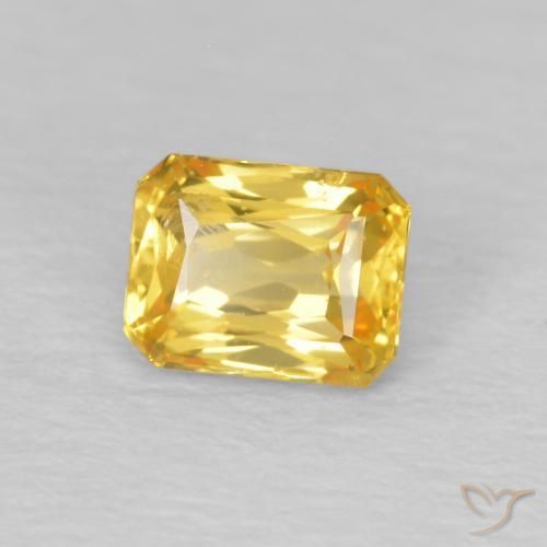 Zaffiro Dorato naturale da 0.58 ct, Ottagonale / Taglio smeraldo, VS