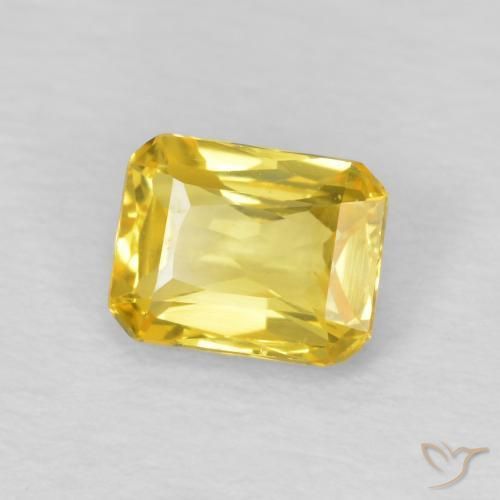 Zaffiro Dorato medio naturale da 0.60 ct, Ottagonale / Taglio smeraldo, VVS