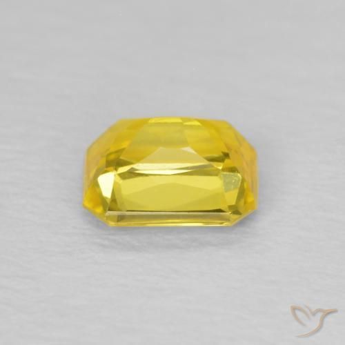 Zaffiro Giallo Toscana naturale da 0.56 ct, Ottagonale / Taglio smeraldo, VVS