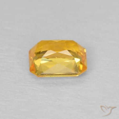 Zaffiro Oro medio naturale da 0.49 ct, Ottagonale / Taglio smeraldo, VS