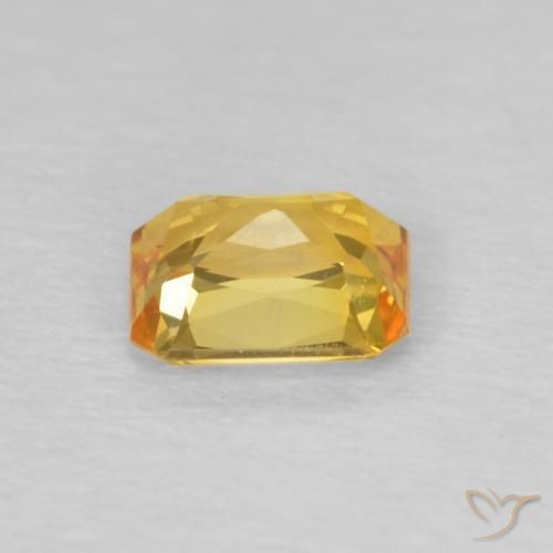 Zaffiro Dorato naturale da 0.53 ct, Ottagonale / Taglio smeraldo, VVS