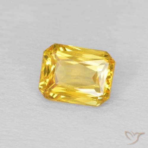 Zaffiro Dorato naturale da 0.52 ct, Ottagonale / Taglio smeraldo, VS