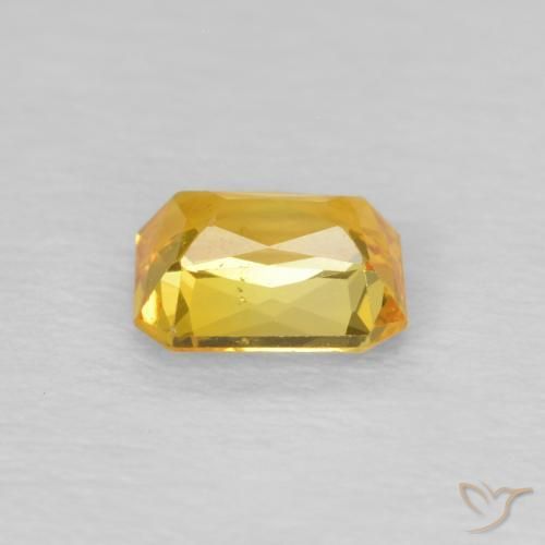 Zaffiro Dorato naturale da 0.52 ct, Ottagonale / Taglio smeraldo, VS