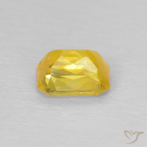 Zaffiro Giallo medio naturale da 0.56 ct, Ottagonale / Taglio smeraldo, VS
