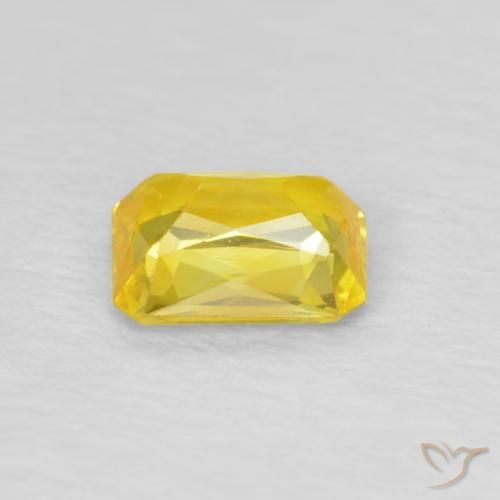 Zaffiro Giallo medio naturale da 0.53 ct, Ottagonale / Taglio smeraldo, VS