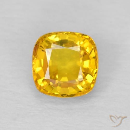 0.57ct Naturale Oro brillante Zaffiro, Cuscino, VVS