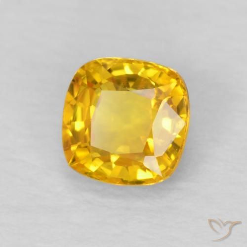 Zaffiro Oro brillante naturale da 0.57 ct, Cuscino, VVS