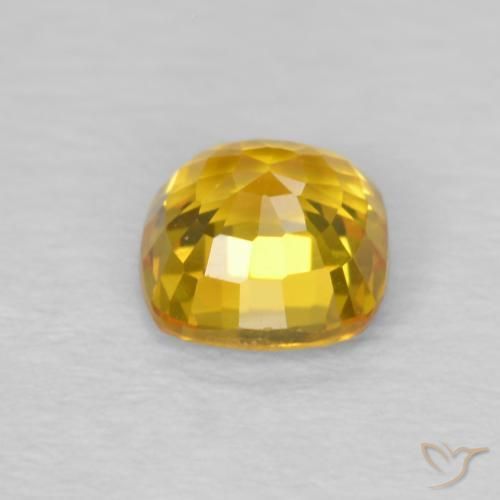 Zaffiro Oro brillante naturale da 0.57 ct, Cuscino, VVS