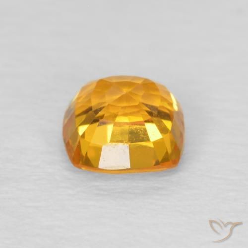 Zaffiro Arancio Medio naturale da 0.56 ct, Cuscino, VVS