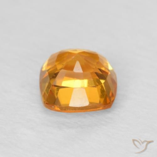 Zaffiro Arancione brillante naturale da 0.61 ct, Cuscino, VVS