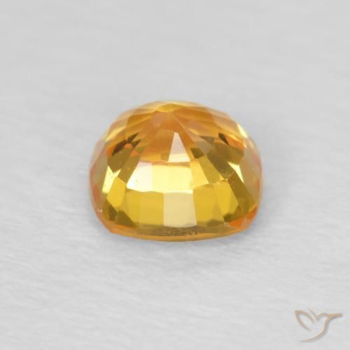 Zaffiro Arancio-Oro naturale da 0.57 ct, Cuscino, VVS