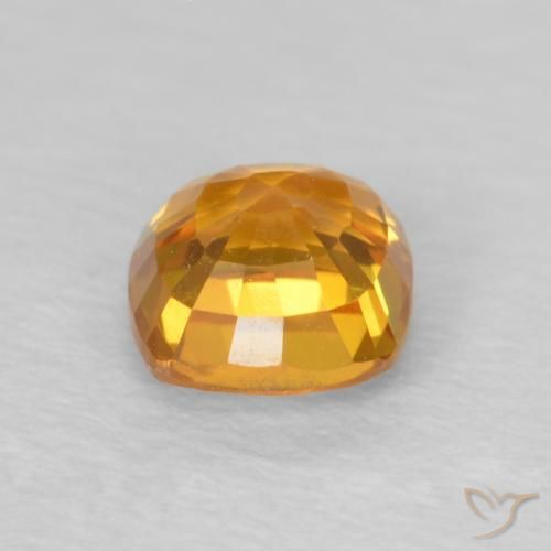 Zaffiro Arancio Medio naturale da 0.69 ct, Cuscino, VVS