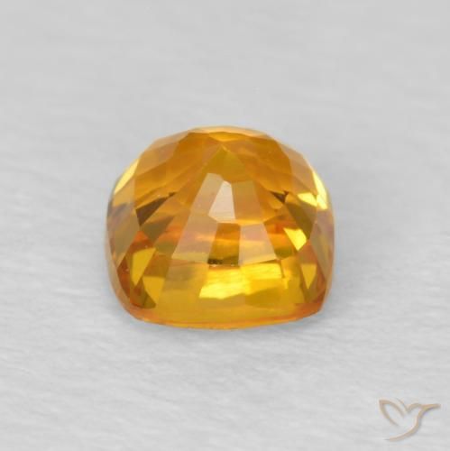 Zaffiro Arancio-Oro naturale da 0.68 ct, Cuscino, VVS