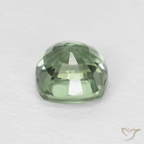Zaffiro Verde foresta chiaro naturale da 0.74 ct, Cuscino, VVS-VS