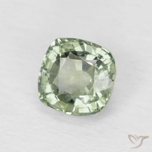 Zaffiro Verde foresta chiaro naturale da 0.67 ct, Cuscino, VVS-VS