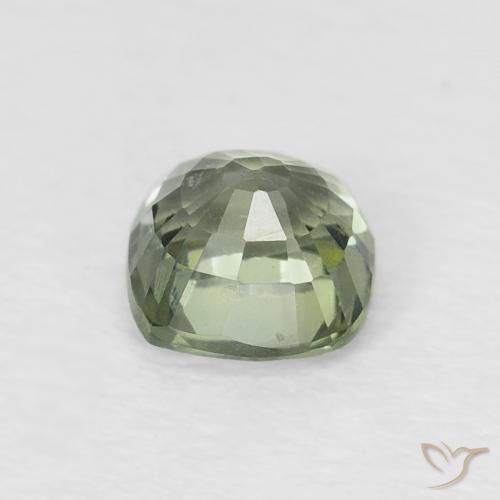 Zaffiro Verde foresta chiaro naturale da 0.67 ct, Cuscino, VVS-VS