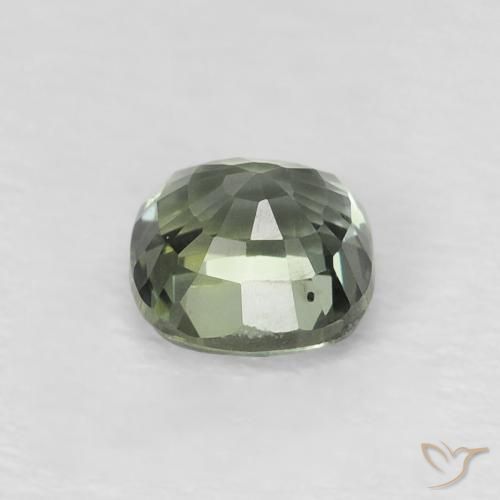 Zaffiro Medium Light-Green naturale da 0.64 ct, Cuscino, VVS-VS