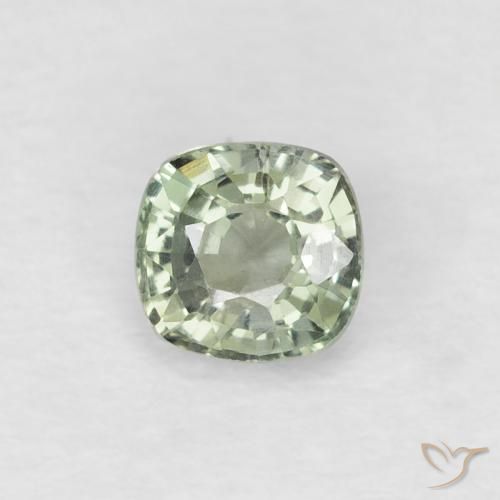0.44ct Naturale Giallo verde Zaffiro, Cuscino, VVS-VS