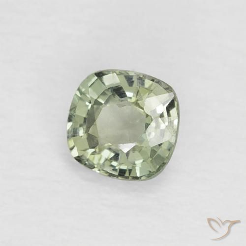 Zaffiro Giallo verde naturale da 0.44 ct, Cuscino, VVS-VS