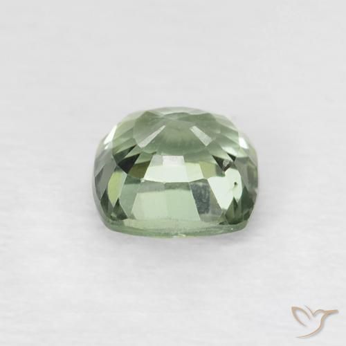 Zaffiro Verde muschio chiaro naturale da 0.65 ct, Cuscino, VVS-VS
