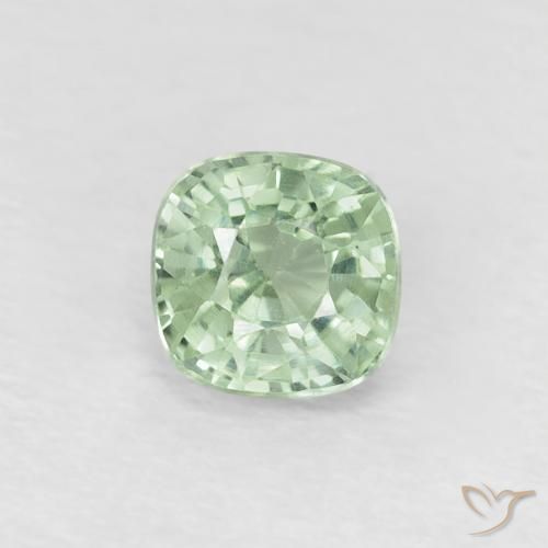 0.54ct Naturale Verde mare chiaro Zaffiro, Cuscino, VVS-VS
