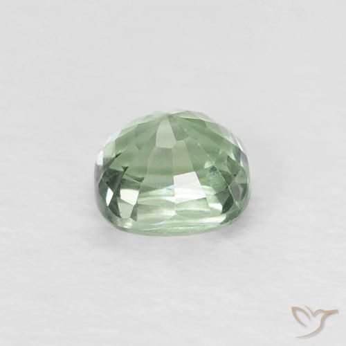 Zaffiro Verde mare chiaro naturale da 0.54 ct, Cuscino, VVS-VS
