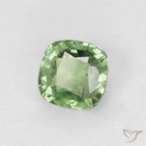 Zaffiro Verde terroso naturale da 0.66 ct, Cuscino, VVS-VS