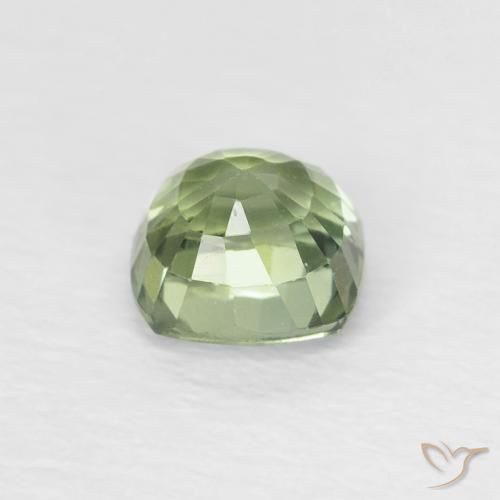 Zaffiro Verde terroso naturale da 0.66 ct, Cuscino, VVS-VS