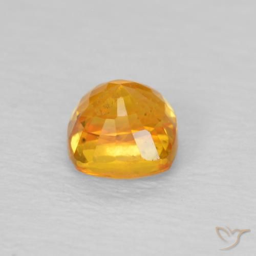 Zaffiro Arancio Medio naturale da 0.54 ct, Cuscino, VS