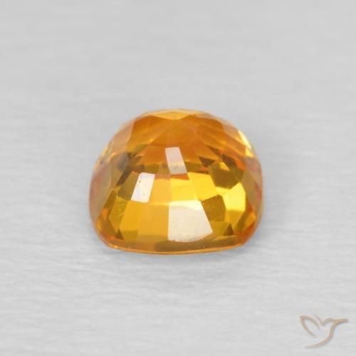 Zaffiro Arancio-Oro naturale da 0.62 ct, Cuscino, VS