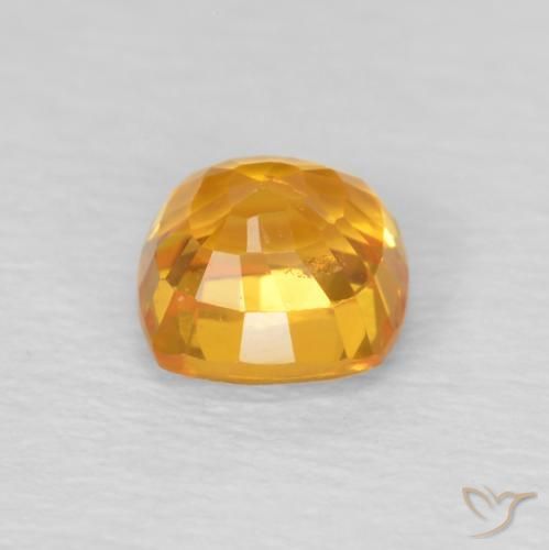 Zaffiro Arancio Medio naturale da 0.70 ct, Cuscino, VS