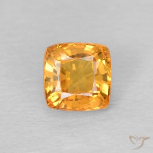 0.56ct Naturale Miele arancione Zaffiro, Cuscino, VS