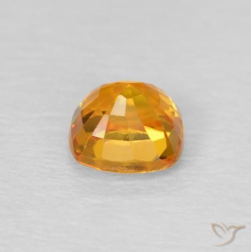 Zaffiro Arancio-Oro naturale da 0.53 ct, Cuscino, VS
