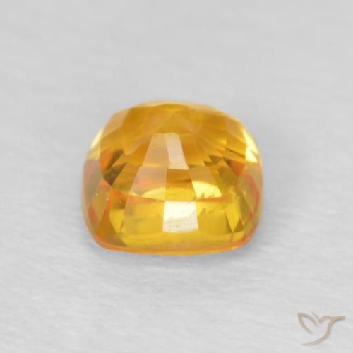 Zaffiro Arancio Medio naturale da 0.77 ct, Cuscino, VS