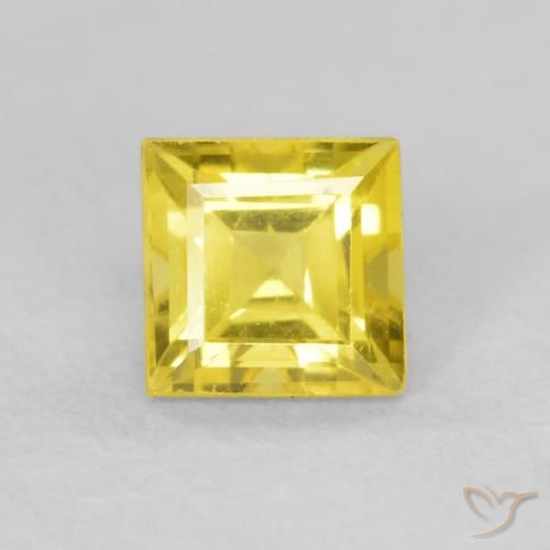 0.57ct Naturale Giallo miele Zaffiro, Quadrato, VVS-VS