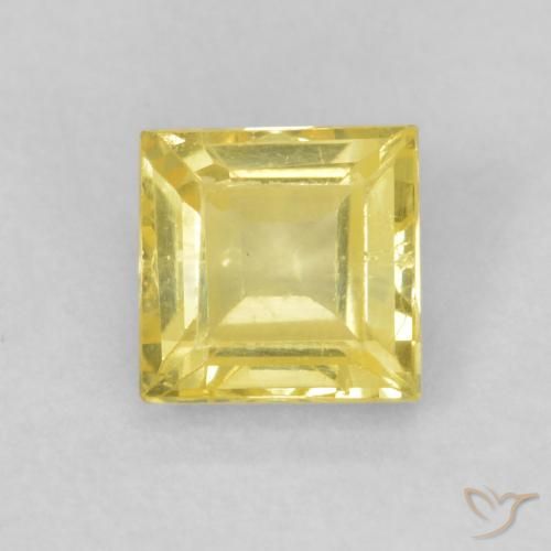 0.57ct Naturale Bombo Giallo Zaffiro, Quadrato, VVS-VS
